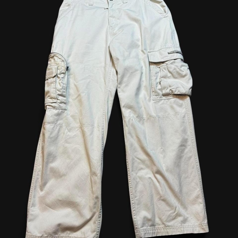 Vintage Bugle Boy Y2K baggy wide leg grunge skater cargo pants actual fit 36x32
